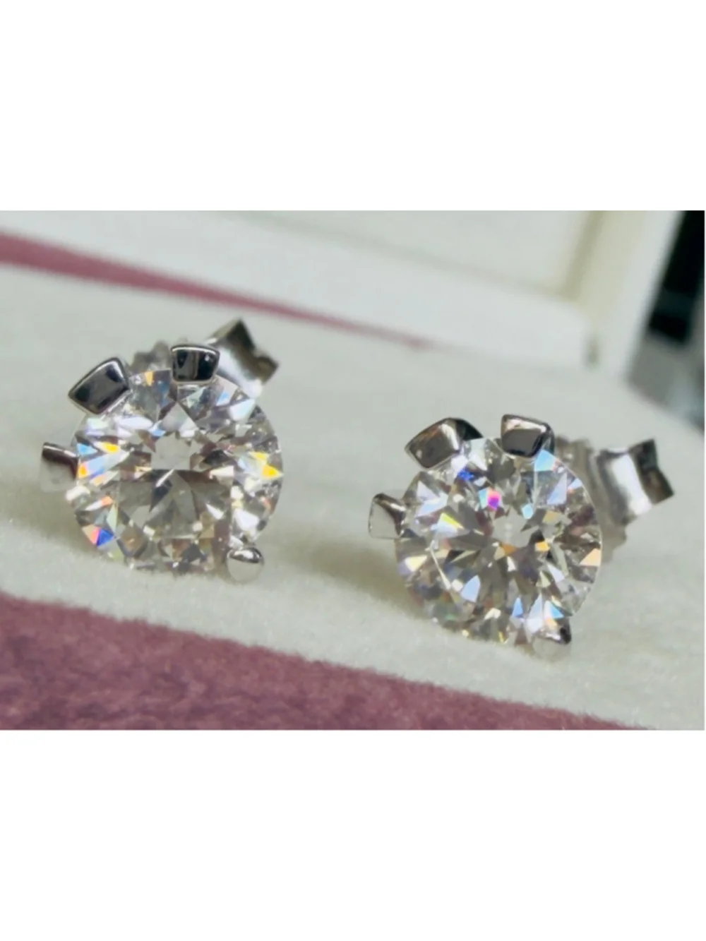 Pandora Nova 14k White Gold Lab-grown Diamond Earrings 1.00ct